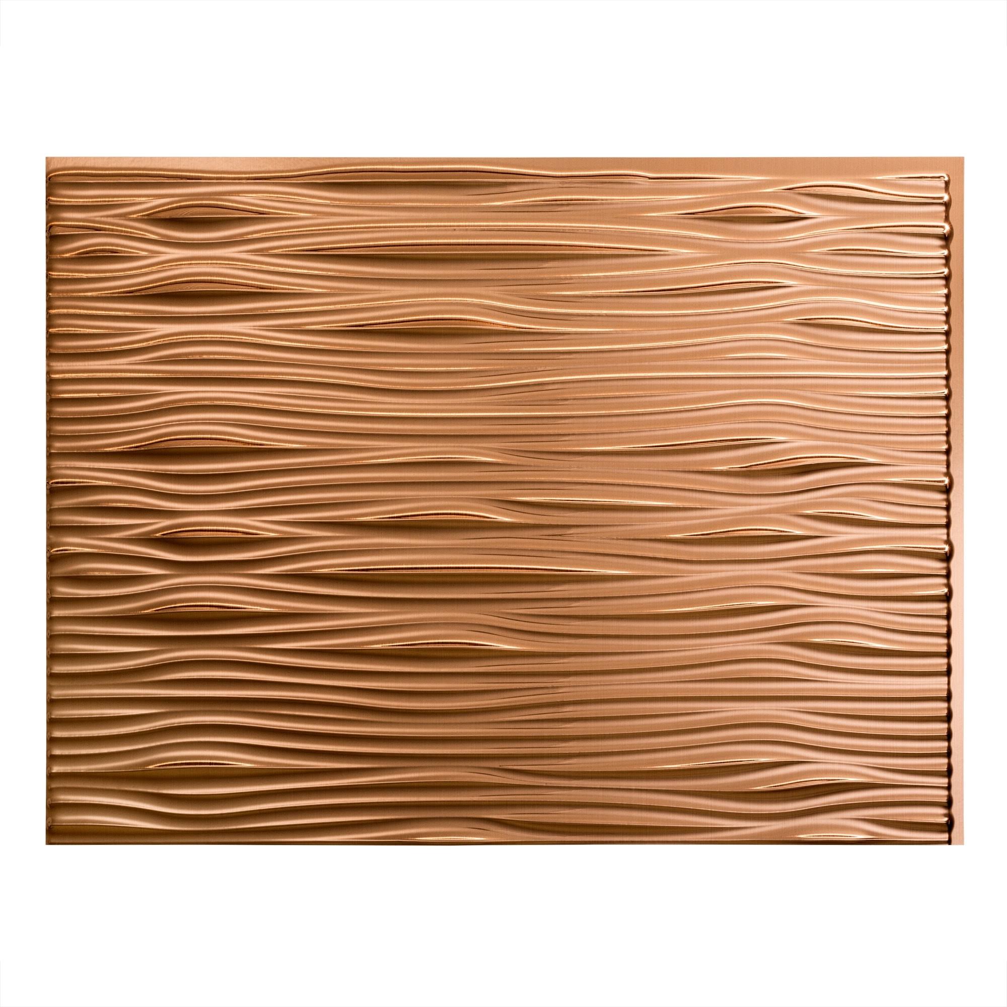 Fasade 18in x 24in Waves Matte White Backsplash Panel (5 Pack)