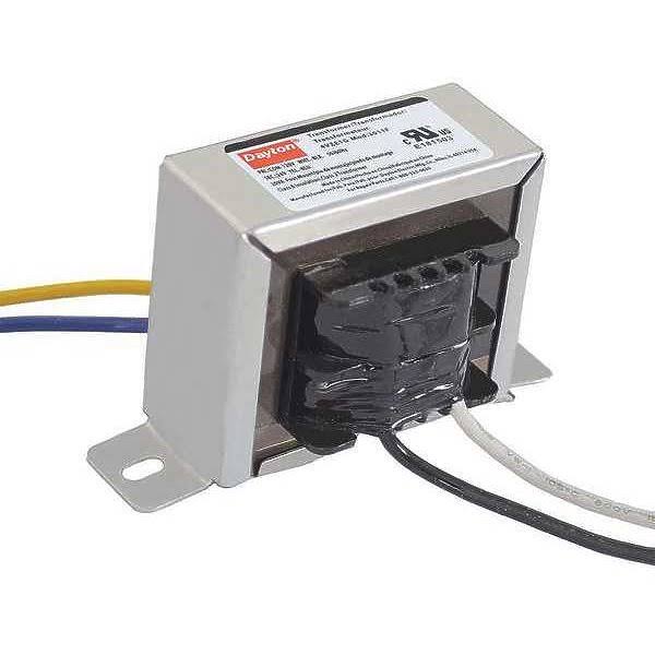 Dayton 4VZE2 Class 2 Transformer, 20VA, 24VAC, Foot