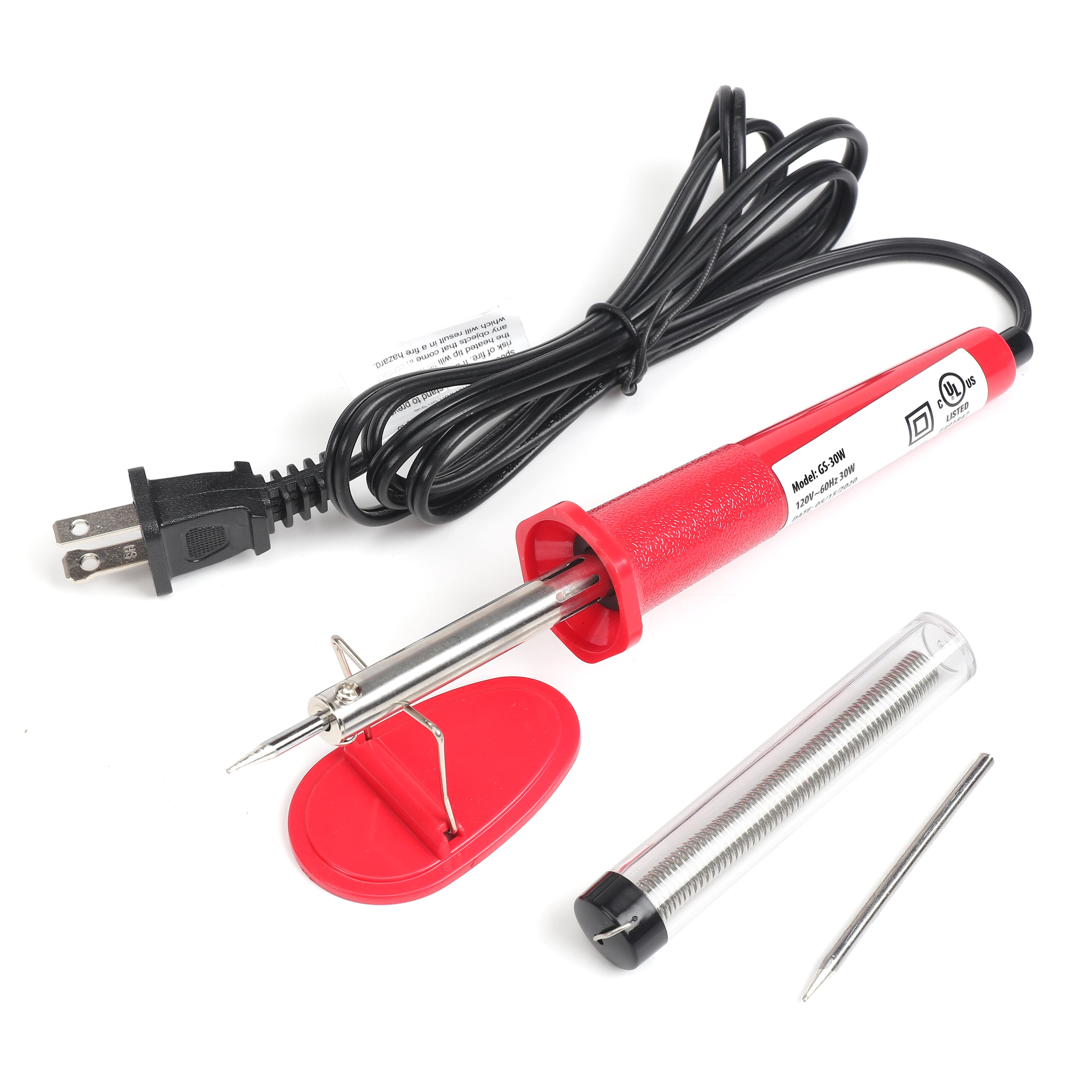 Hyper Tough 30-Watt Soldering Iron with Stand and Electrical Solder