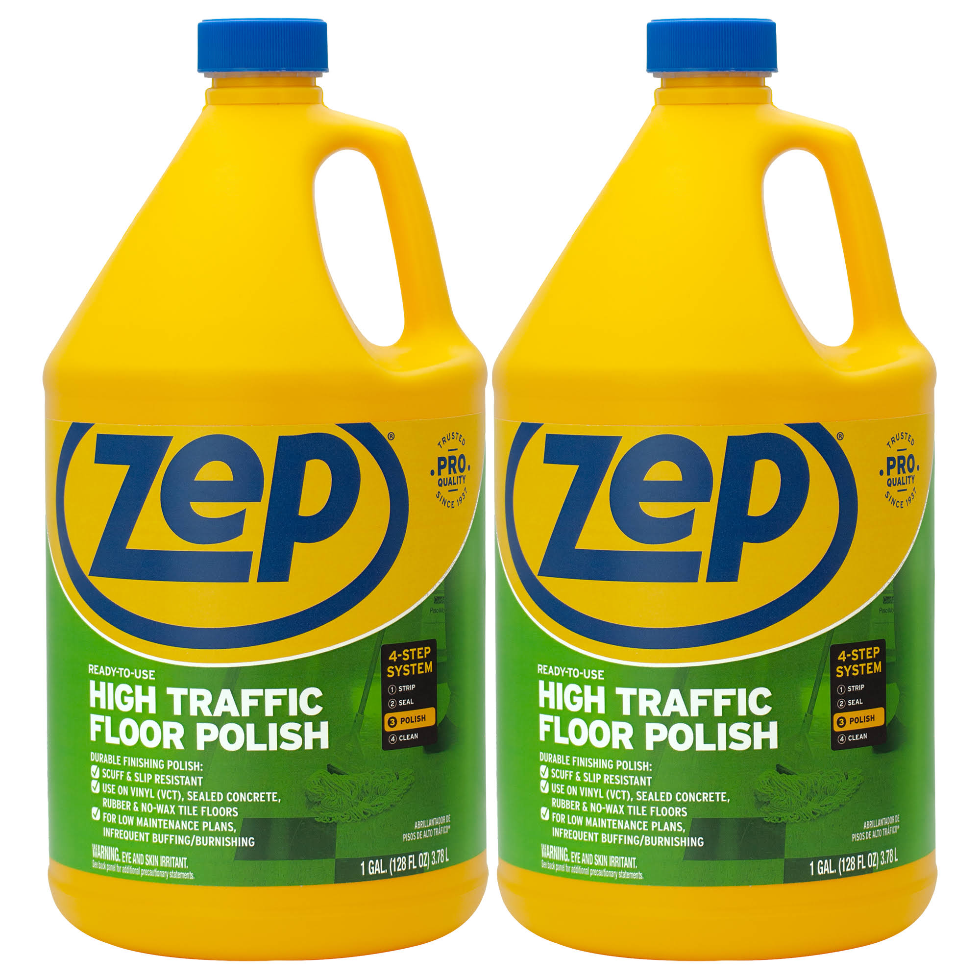 Zep High Traffic Floor Polish 128 Ounce ZUHTFF128 (Pack of 2), Other