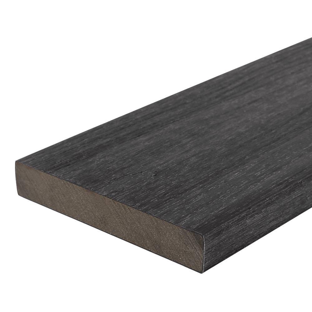 NewTechWood Ultrashield Naturale Cortes 1 in. x 6 in. x 8 ft. Hawaiian Charcoal Solid Composite Decking Board