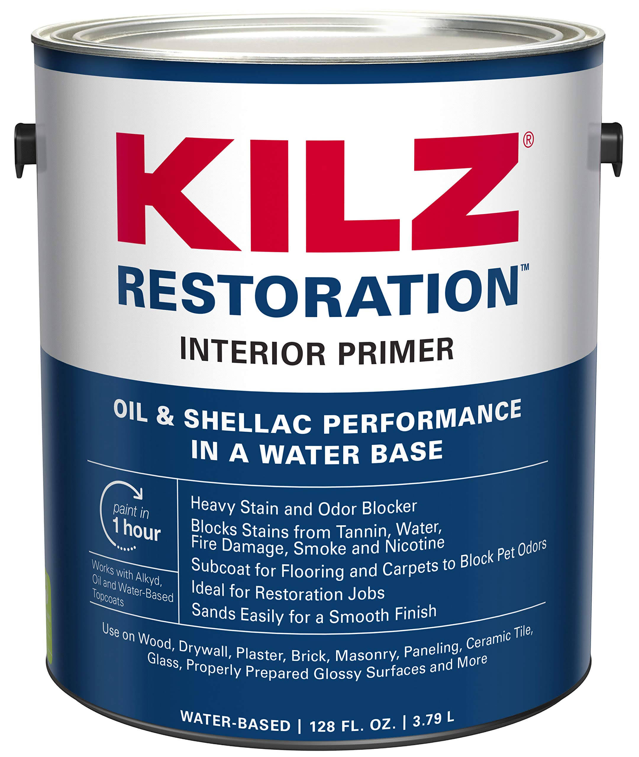 Kilz Max Water-Based Primer, Interior, White, 1 Gallon
