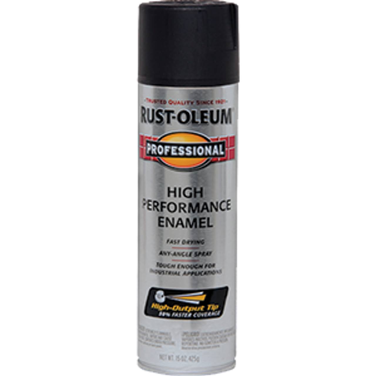 Rust-Oleum 15 oz. Black Professional High-Performance Enamel Spray Paint, Flat