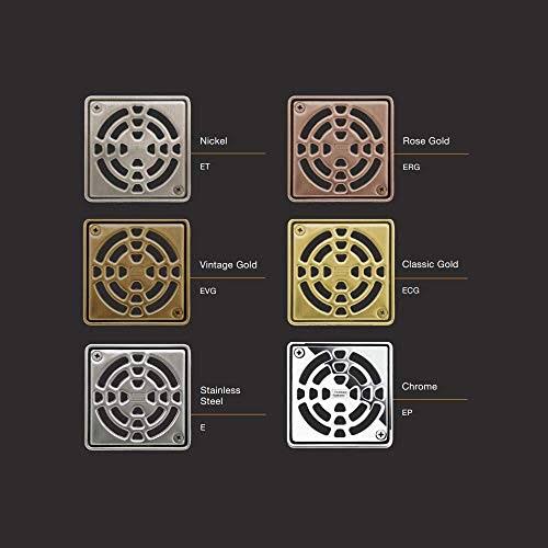 Schluter Kerdi 4 inch Square Stainless Steel Grate in Stainless Steel