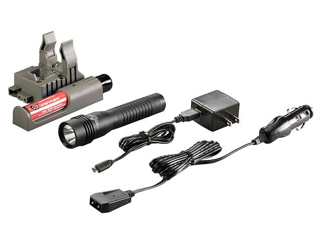 Streamlight Strion HL LED Flashlight with 120V AC/12V DC PiggyBack Charger- Black