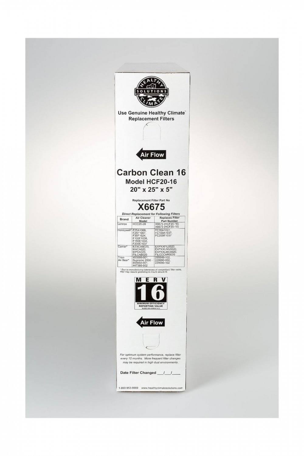 X6675 Lennox 20x25x5 MERV 16 Filter Media for HCC20-28