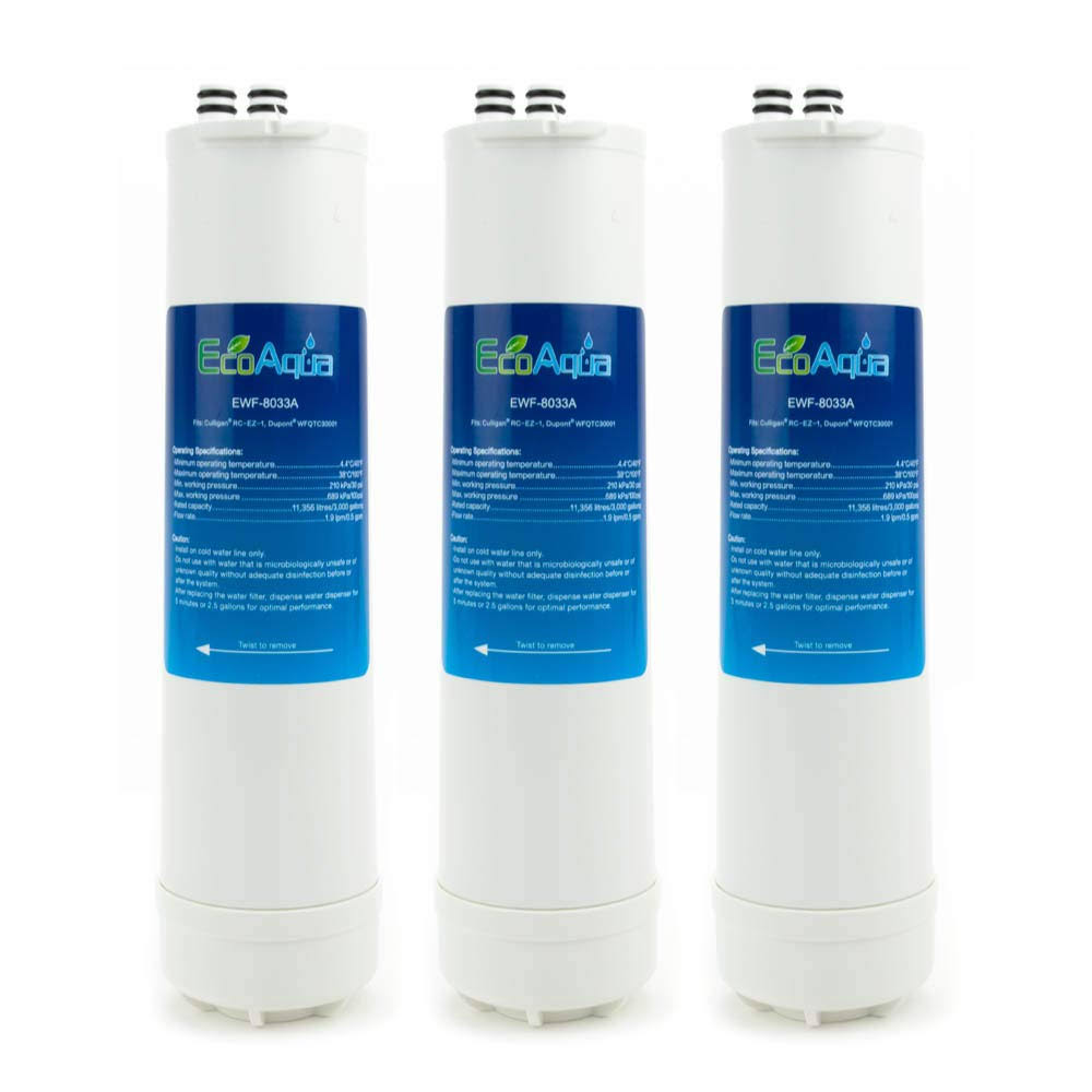 Ecoaqua Replacement for Culligan Rc-ez-1 Filter, 3-Pack