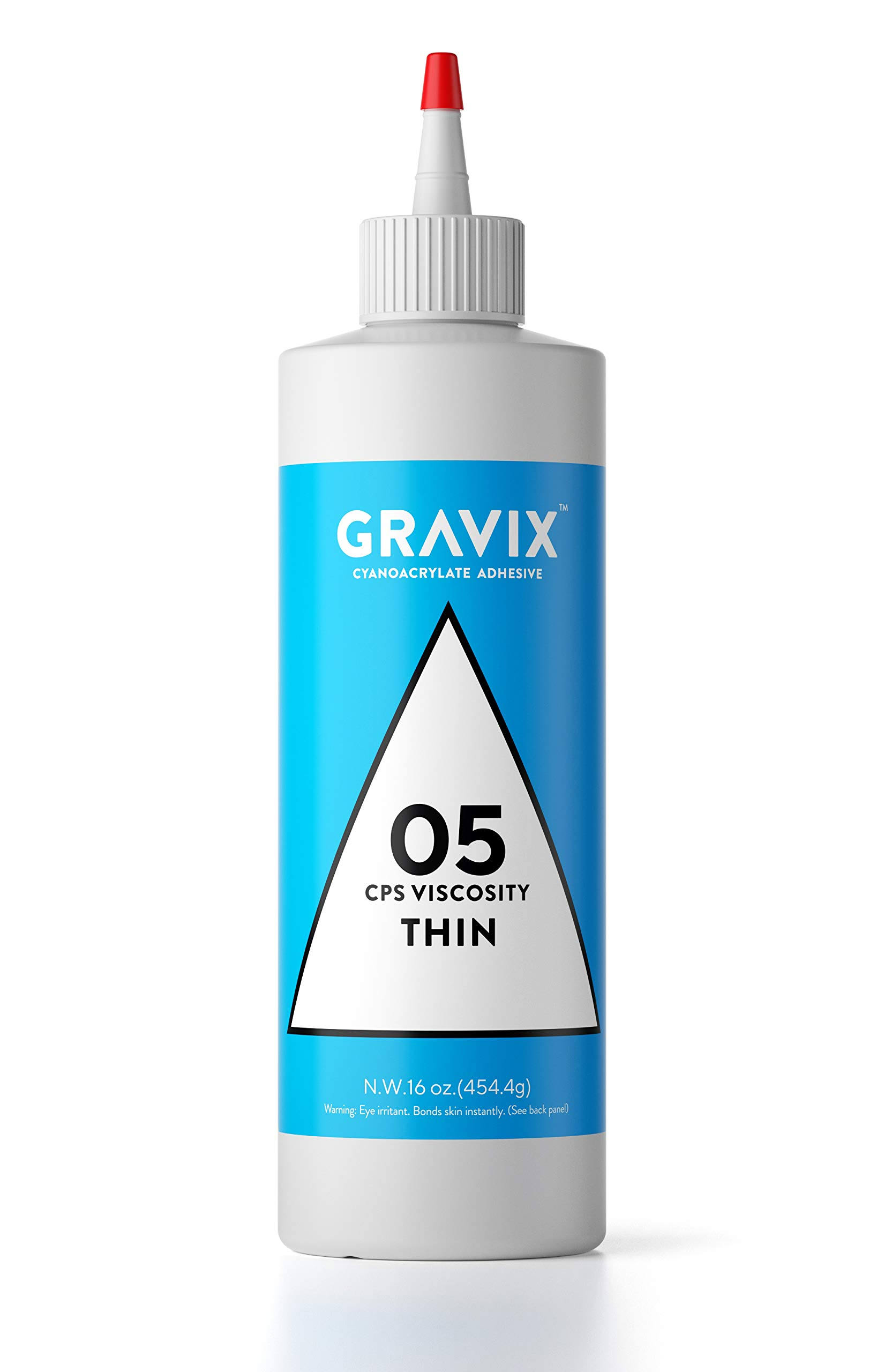 Glue Masters Cyanoacrylate (CA) Super Glue- 16 oz (453-gram) Ultra Thin 05 CPS Viscosity Bottle with Protective Cap