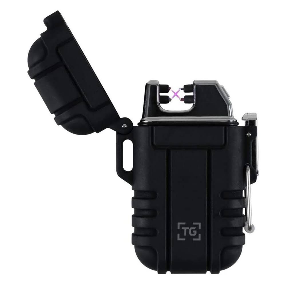 TG Plasma Lighter Windproof Waterproof USB Rechargeable Flameless Dual Arc