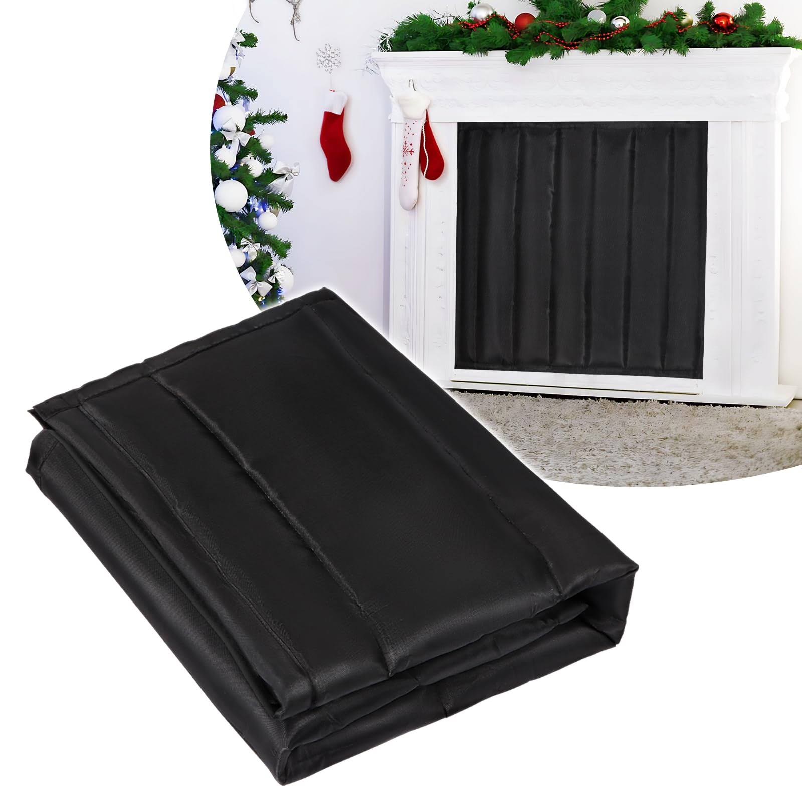 Thmomex Magnetic Fireplace Cover, Indoor Fireplace Blanket Keep Drafts Out Stop Heat Loss Save Energy Fireplace Stove Draft Stopper Chimney Cover
