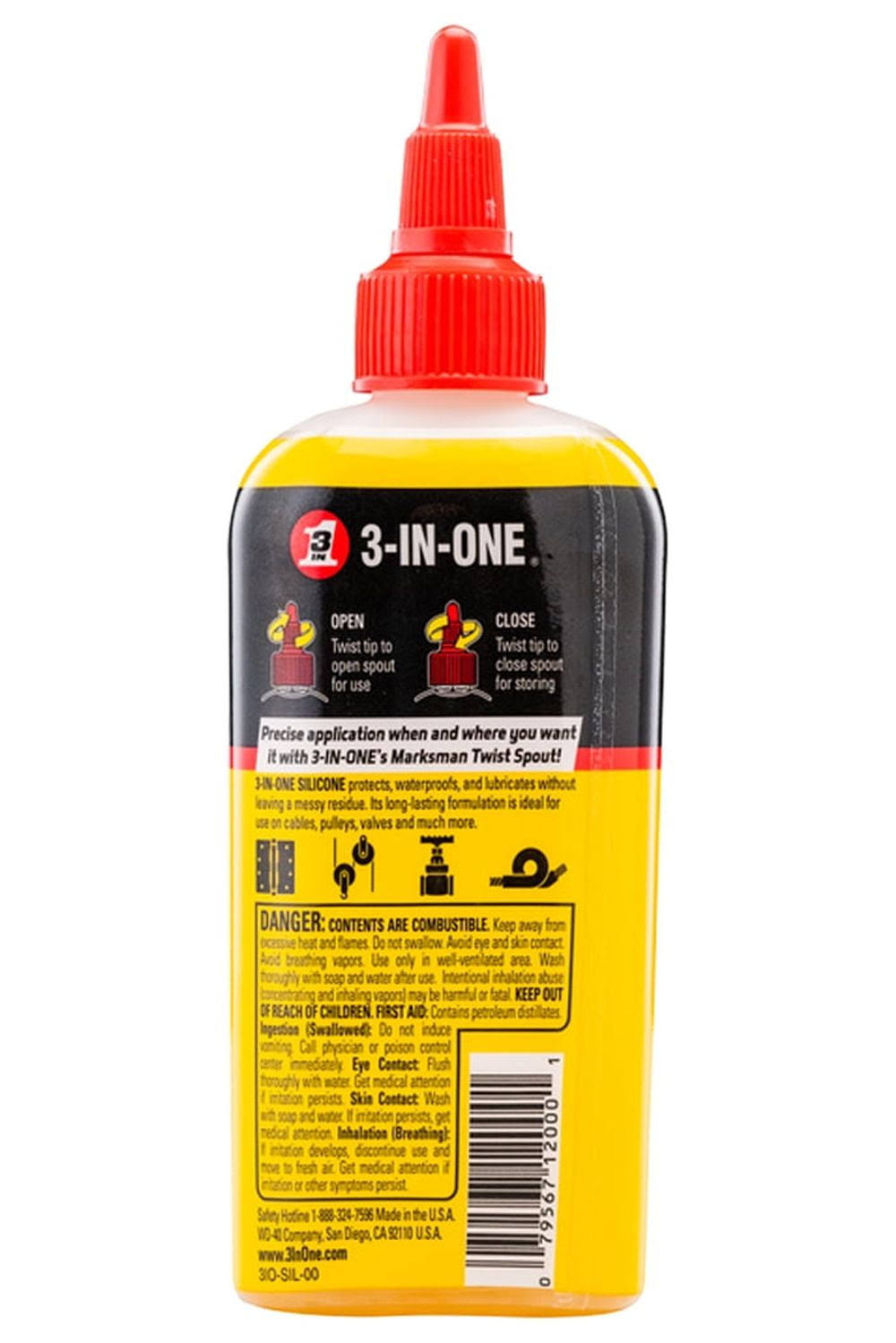 WD-40 3-In-One Professional Silicone Lubricant- 4 fl oz bottle