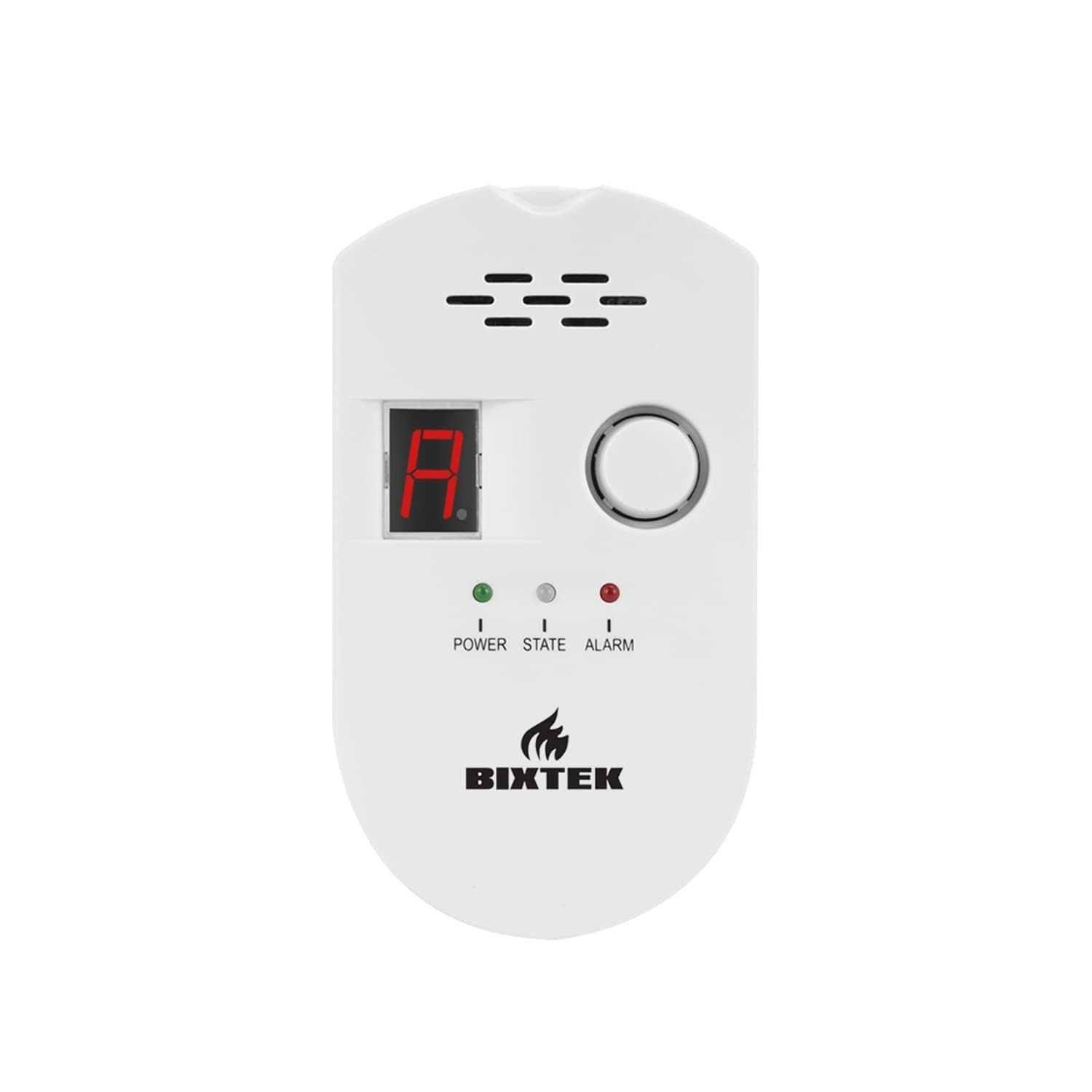 Bixtek Natural GAS Leak Detector for Home LPG Methane Propane Butane City Natural GAS Alarm