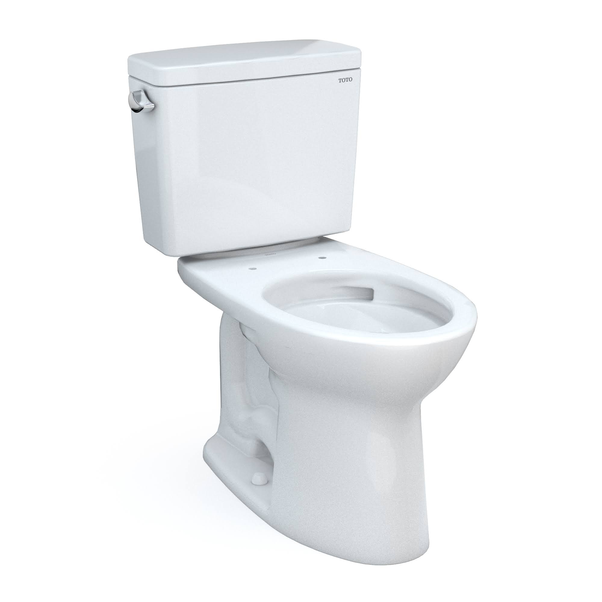 Toto CST776CSFG#01 Drake Two-Piece Elongated 1.6 GPF Universal Height Tornado Flush Toilet with CeFiONtect , Cotton White