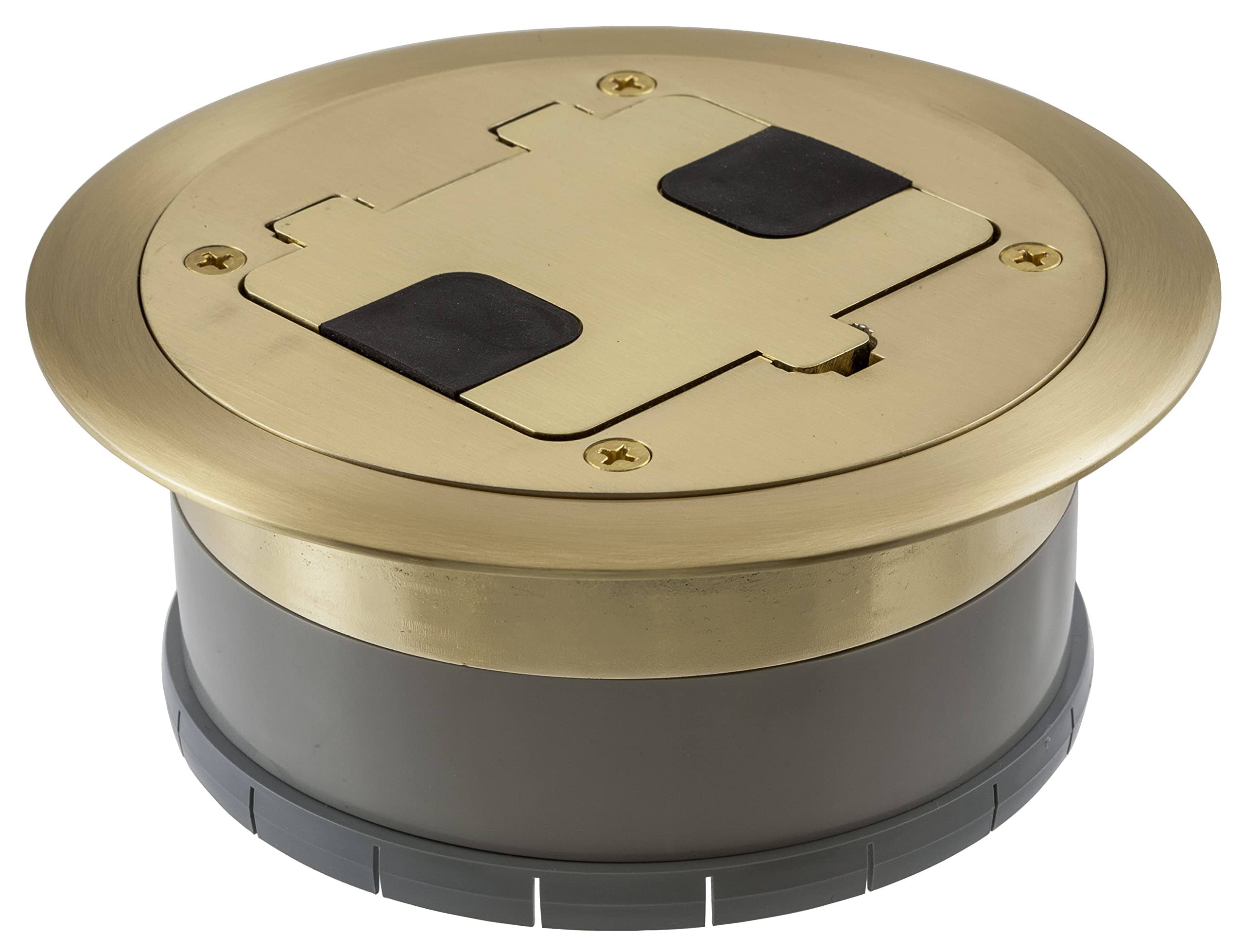 Hubbell Rf406Bp Brass Floor Box