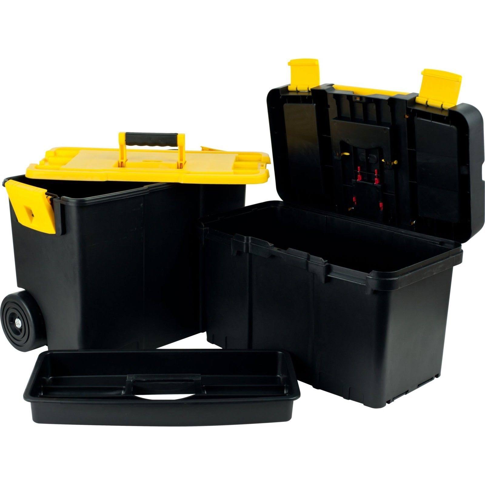 Stalwart Stackable Mobile Tool Box with Wheels
