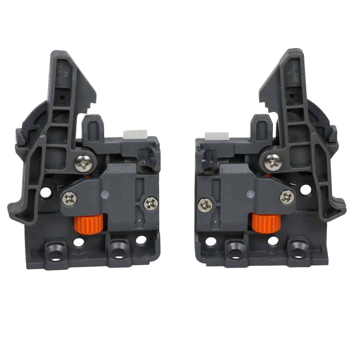 Pair of DTC Undermount Drawer Slide Plastic Front Locking Device Left and Right, Grey with Screws Included