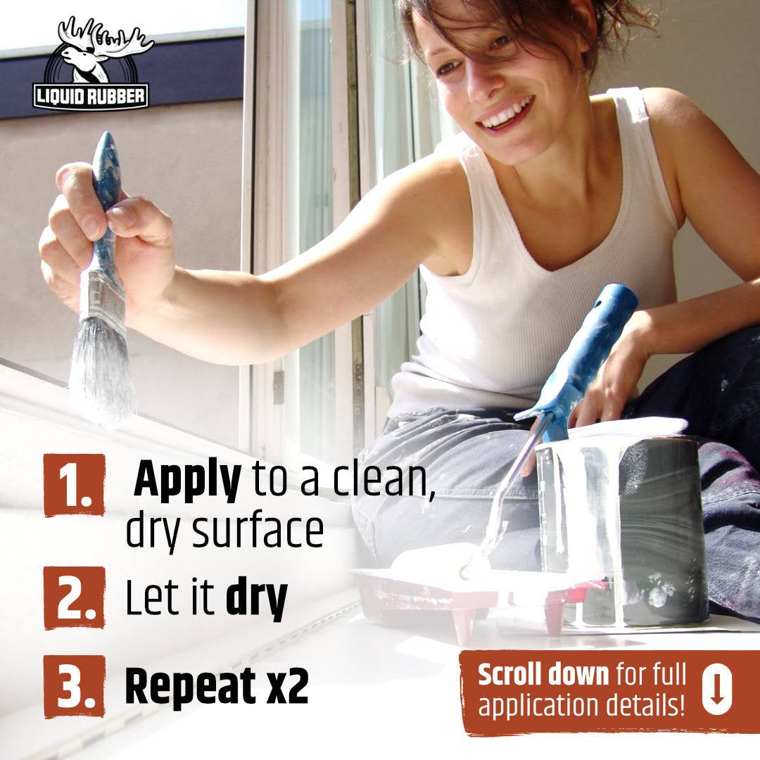 Liquid Rubber Smooth Polyurethane Deck Coating- Solar Protection Deck Sealant, Non-Toxic Multi-Surface Waterproofing Membrane, Easy to Apply, Stone