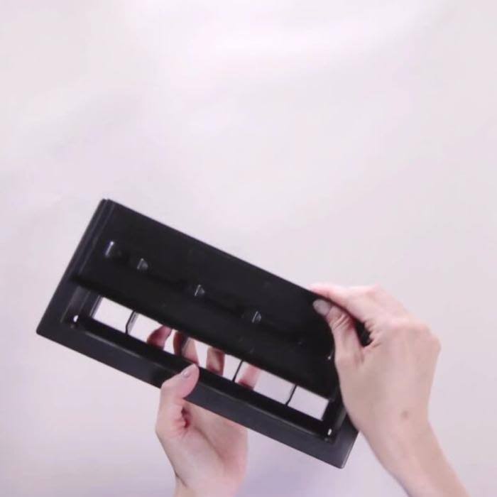 Fittes LITE2X12BLK Aria Lite- Framed Floor Vent 2 In.x12 in. Black