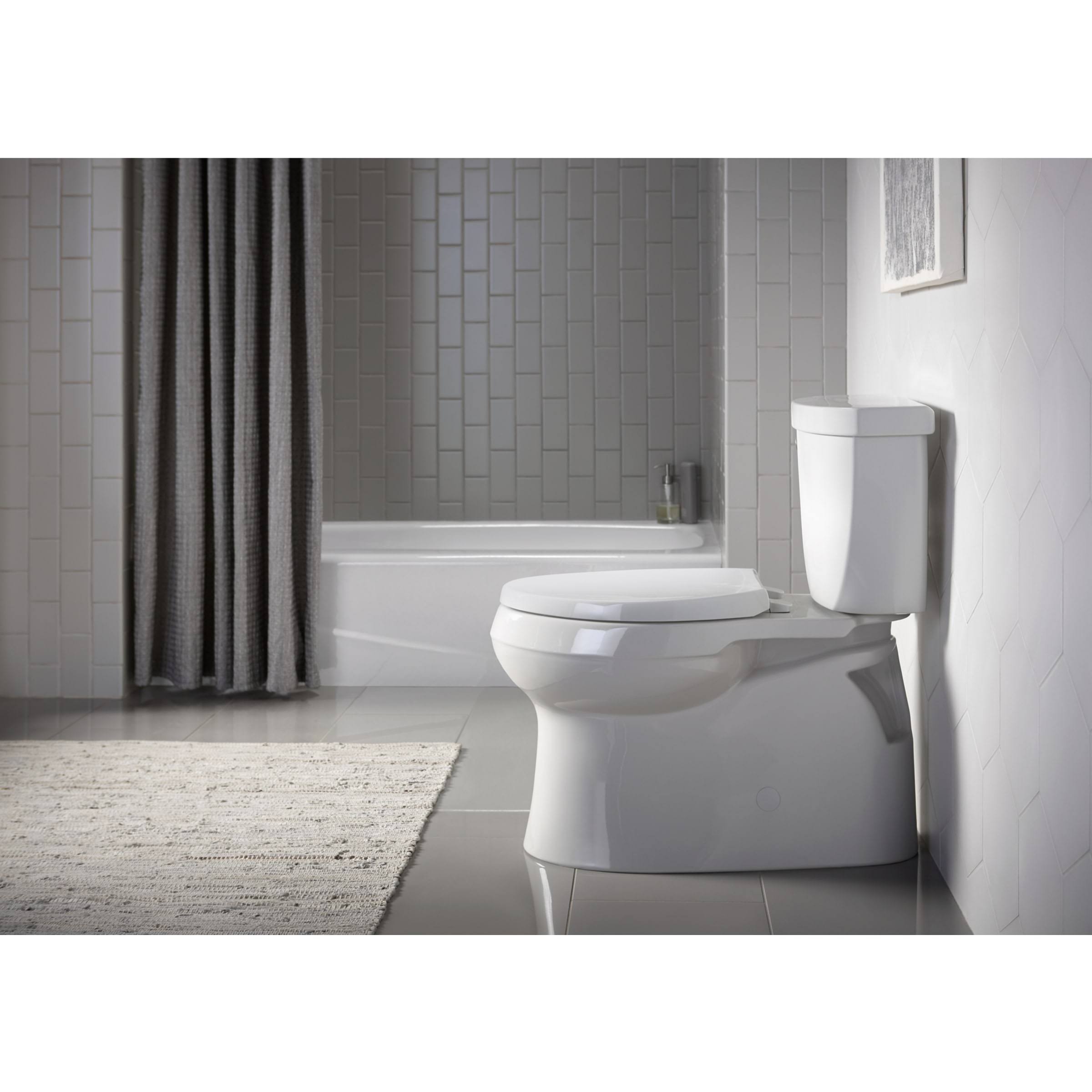 Kohler K-5310-0 Cimarron Comfort Height Two-Piece Elongated 1.28 GPF Toilet- White