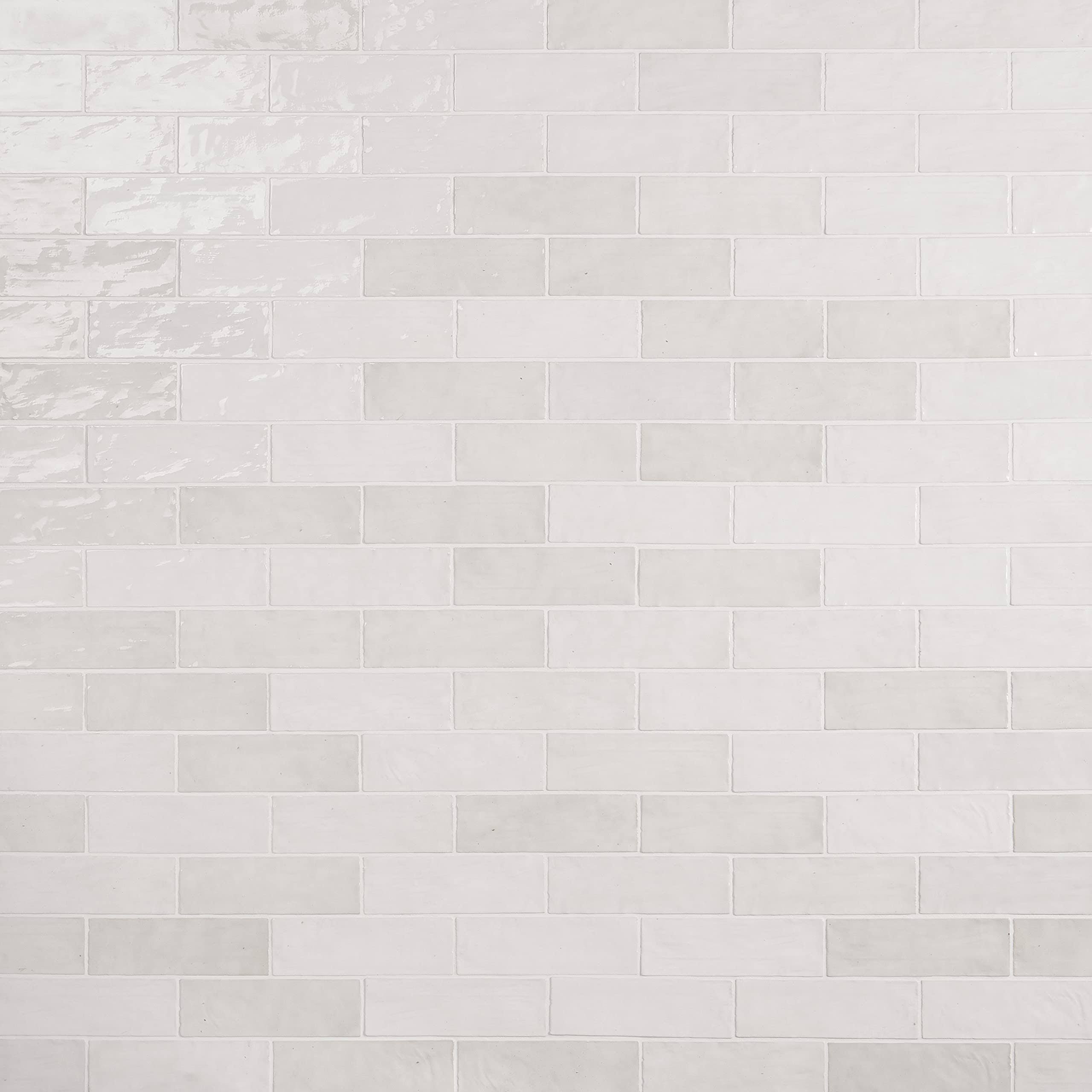 Ivy Hill Tile Kingston White 3 in. x 8 in. Polished Ceramic Wall Tile (5.38 Sq. ft./Case)