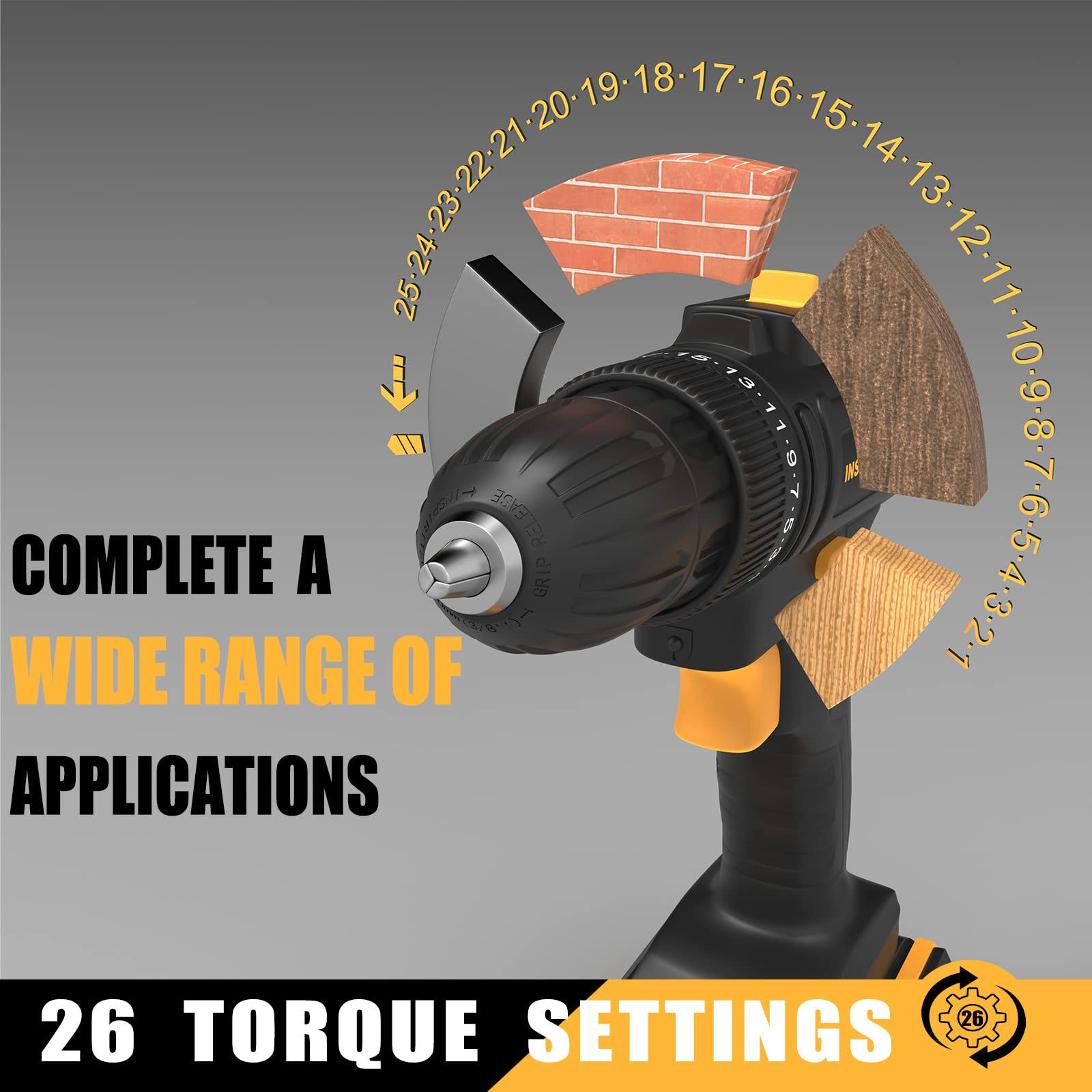 Inspiritech 20V Drill Driver Kit: 2 Batteries & Charger