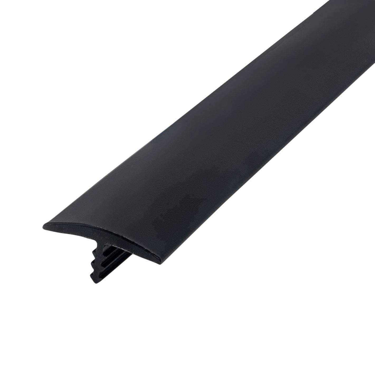 Outwater 25-ft Black 13/16-in Center Barb Tee Moulding T Molding Hobbyist Pack, Small Projects, Arcade Machines and Tables | 3P1.27.00033