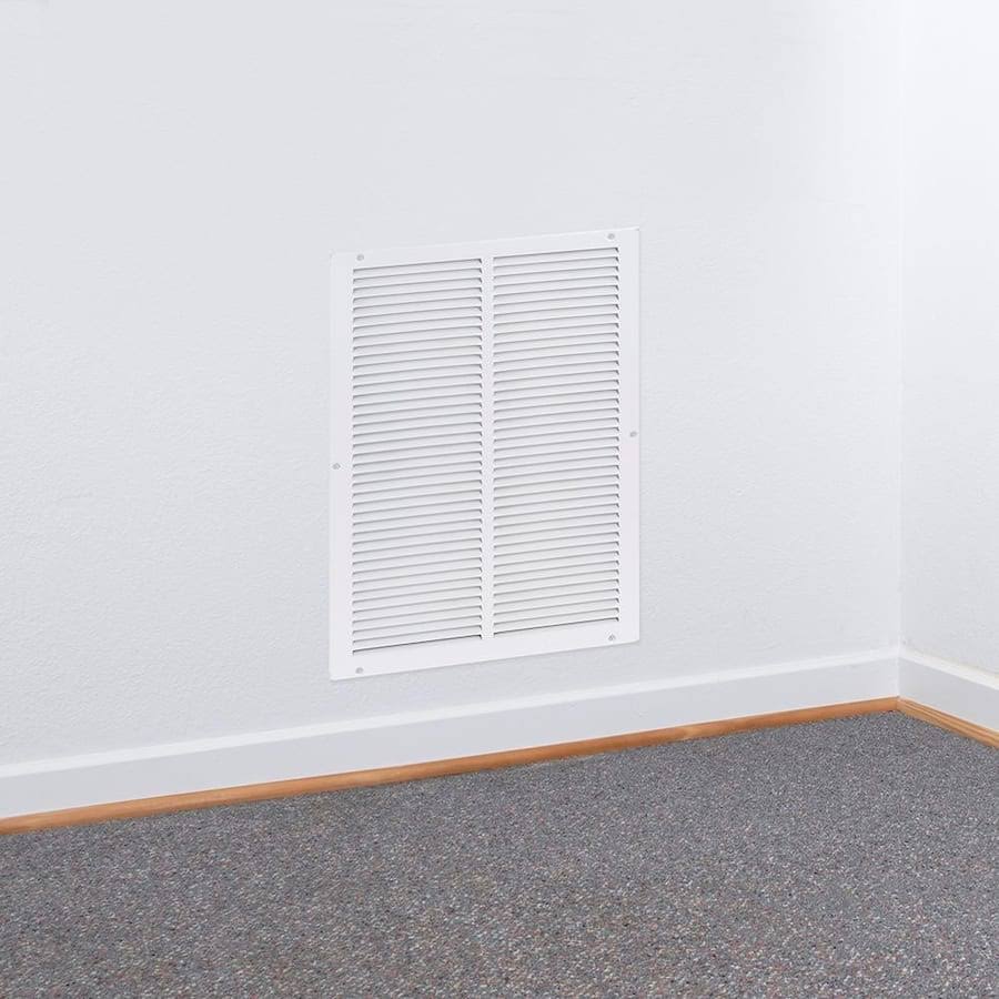 EZ Flo 61628 14 in. x 6 in. Steel Return Air Grille, White