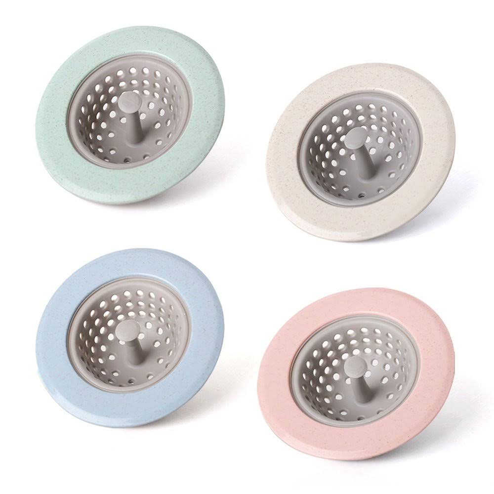 4 Pcs Good Grips Silicone Kitchen Sink Strainer by CORNERJOY,Large Wide Rim 4.5