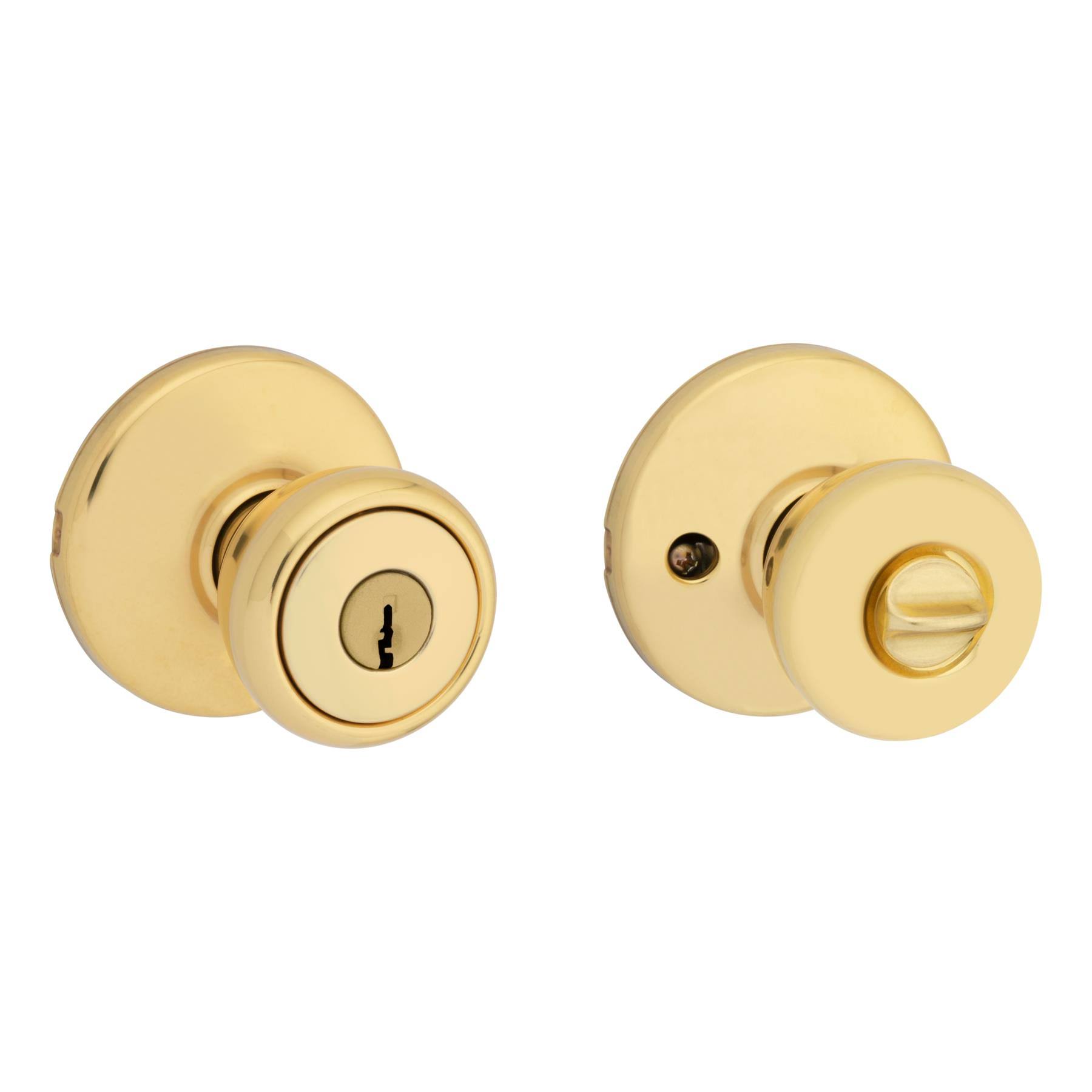 Kwikset 94002-828 Tylo Entry Knob, Polished Brass