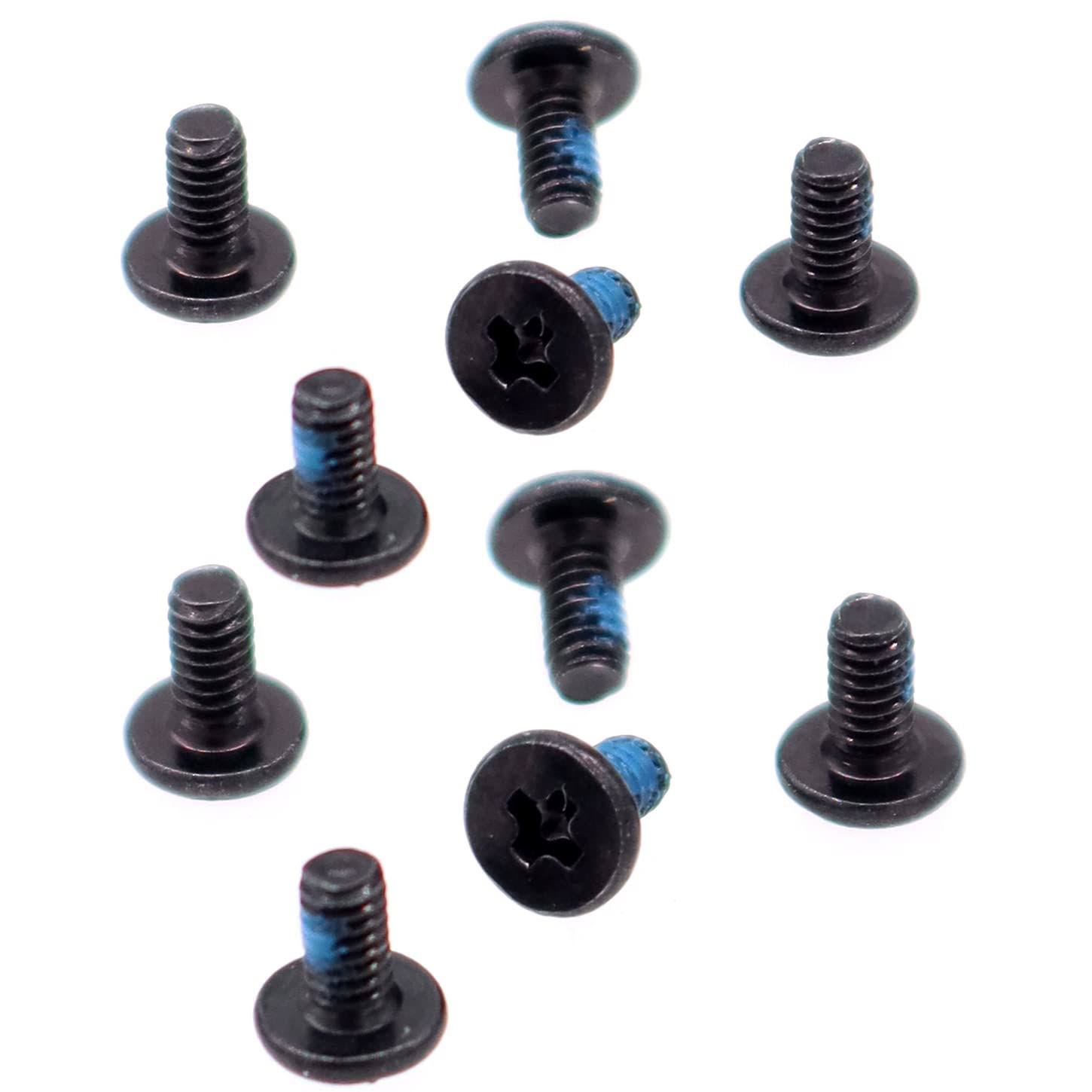 Deal4GO 10-Pack M2 x 4 mm Replacement Phillips Flat Head Screw w/Nickel Plated for Laptop M.2 SSD Heatsink Screws (Black)