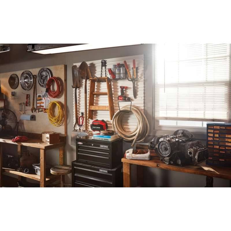 Craftsman Versatrack 20-Piece White and Black Composite Multipurpose Storage Rail System