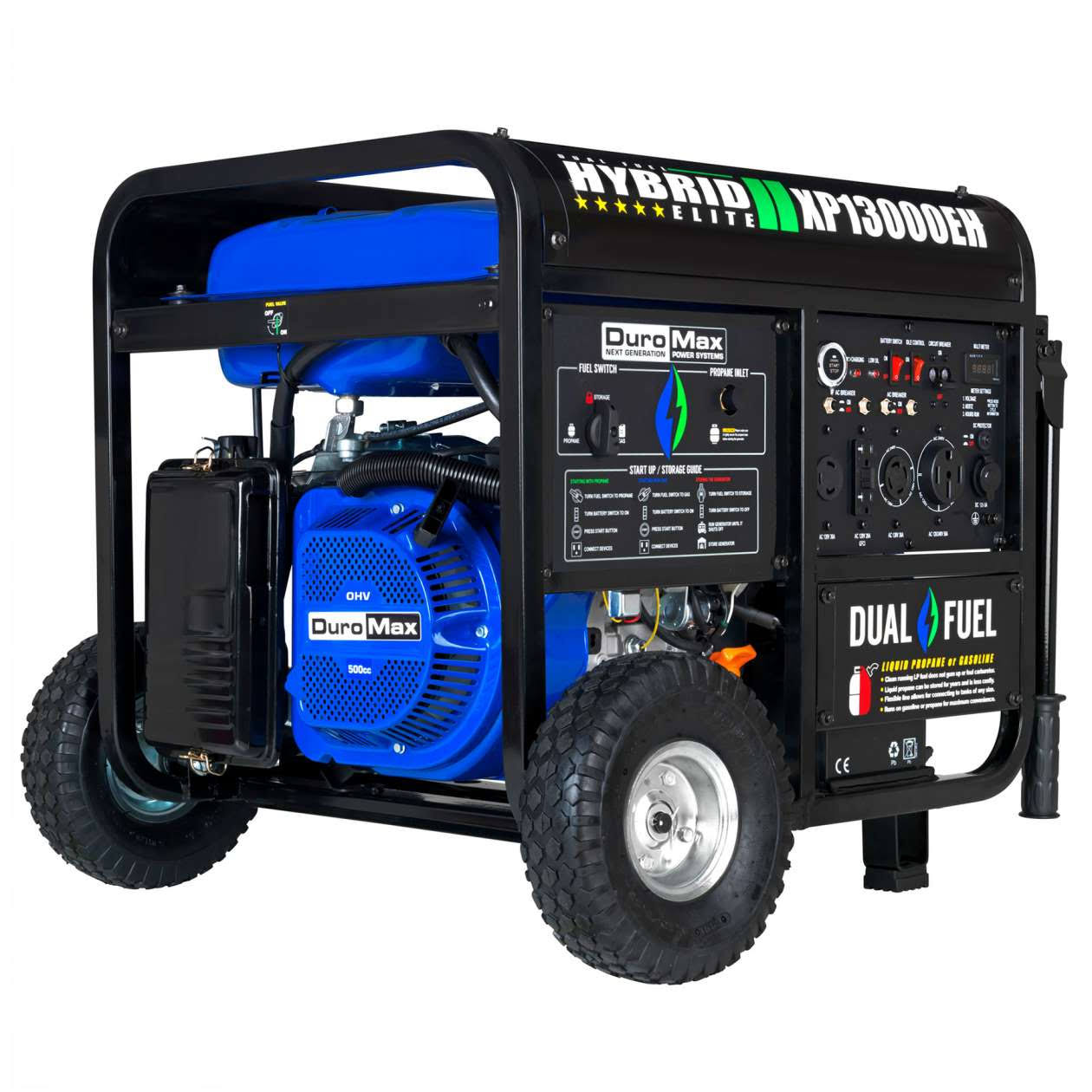 DuroMax XP13000EH 13000 Watt Portable Hybrid GAS Propane Generator