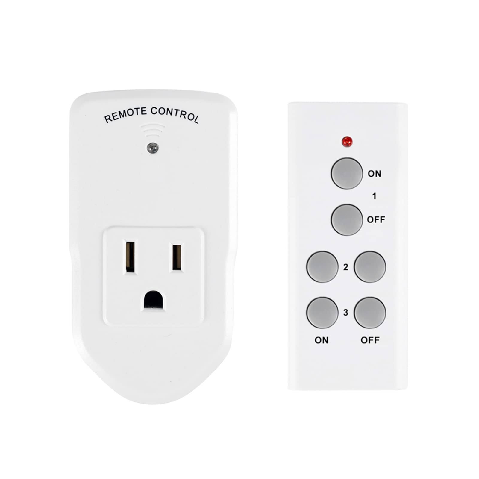 BN-LINK Wireless Remote Control Electrical Outlet Switch for Lights, Fans, Christmas Lights, Small Appliance, Long Range White 1