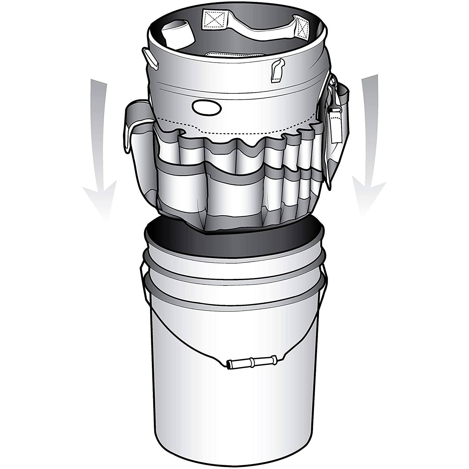 Bucket Boss The Bucketeer Bucket Tool Organizer in Brown, 10030