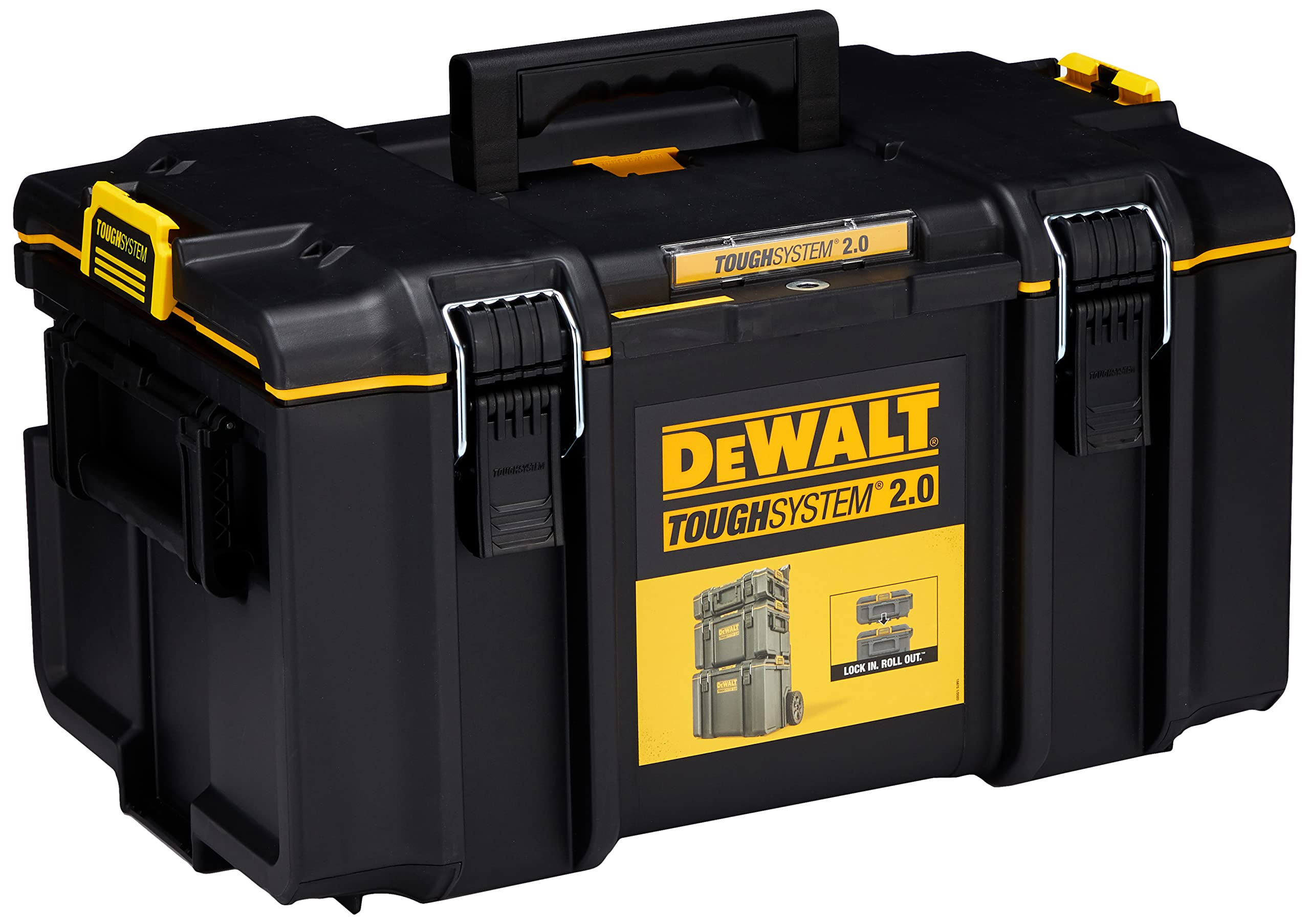 DeWalt DWST83294-1 Tough System 2.0 System Storage Box, Medium, Tool Box, Storage Case, Tool Box, Stackable Storage