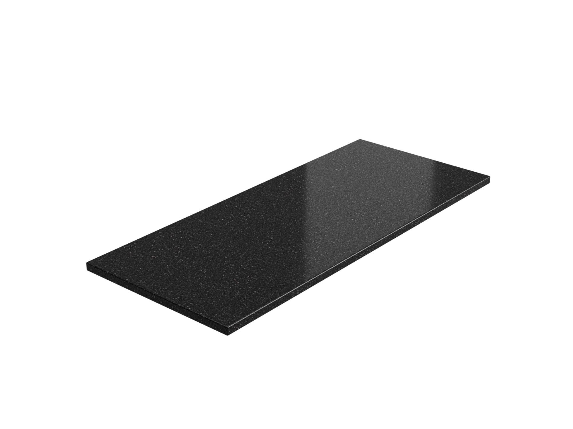 NewAge Products 5 ft. Solid Surface Countertop in Black Galaxy Granite