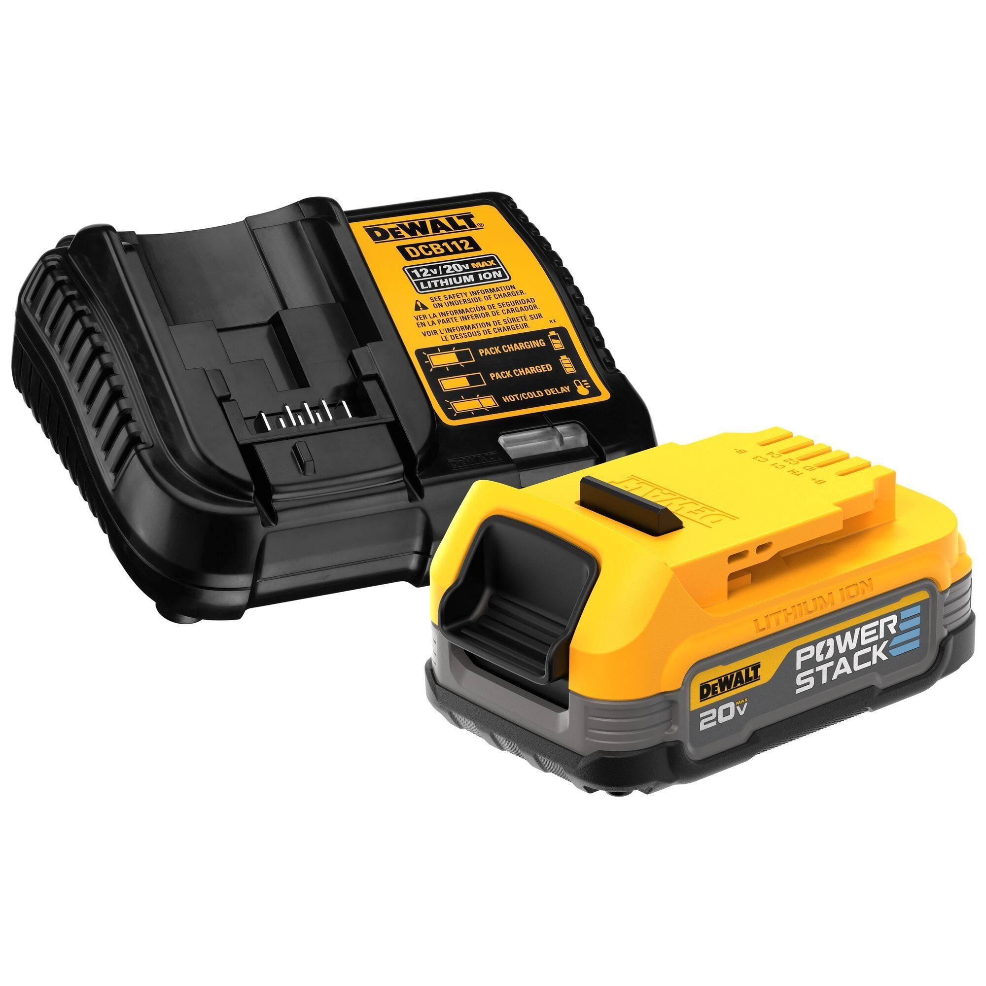DeWalt Powerstack 20V Max Compact Battery Charger Starter Kit- DCBP034C