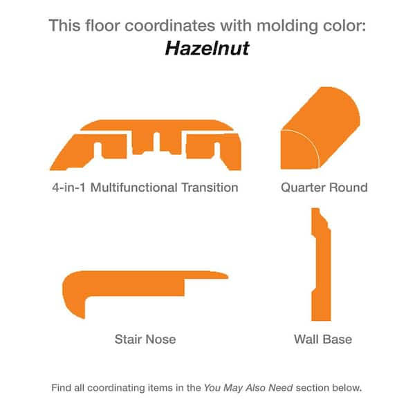 TrafficMaster Cowley Creek Oak 8 mm T x 47.6 in. W Water Resistant Laminate Wood Flooring (21.3 sqft/case)