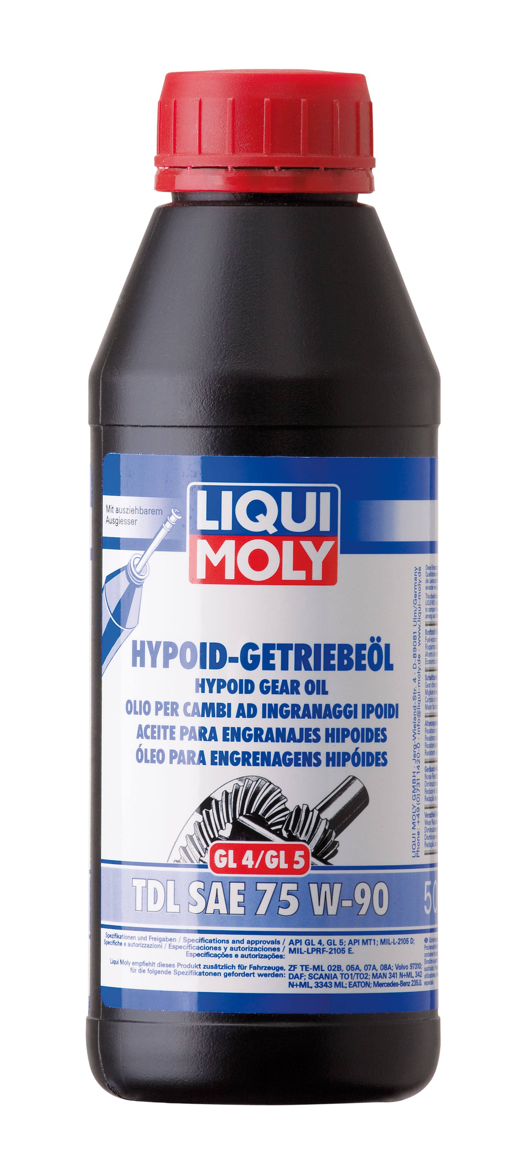 Liqui Moly 1L Fully Synthetic Hypoid Gear Oil (GL4/5) 75w90- 22090
