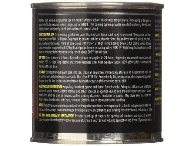 POR-15 44116 Flat Black High Temperature Paint, 8 oz