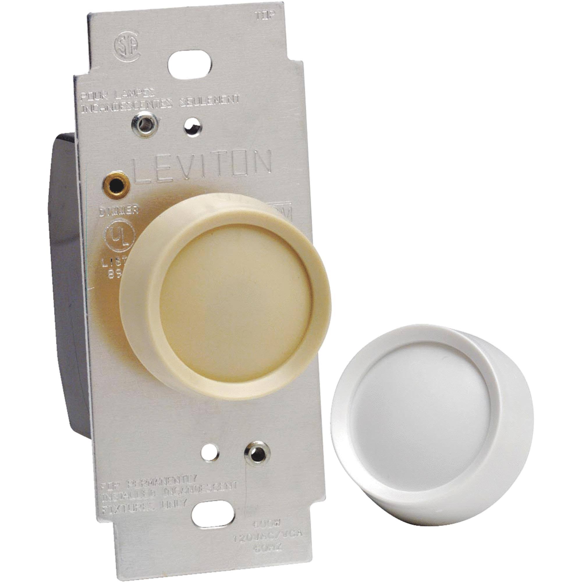 Leviton White 600 Watts Rotary Dimmer Knob