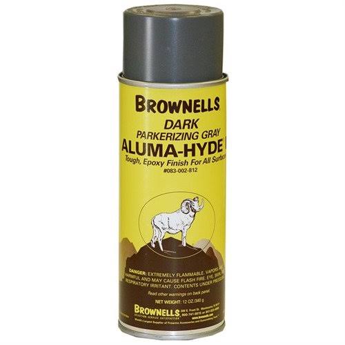 Brownells Aluma-Hyde 2 Epoxy Based Firearms Finish Aerosol Can Dark Parkerizing Gray