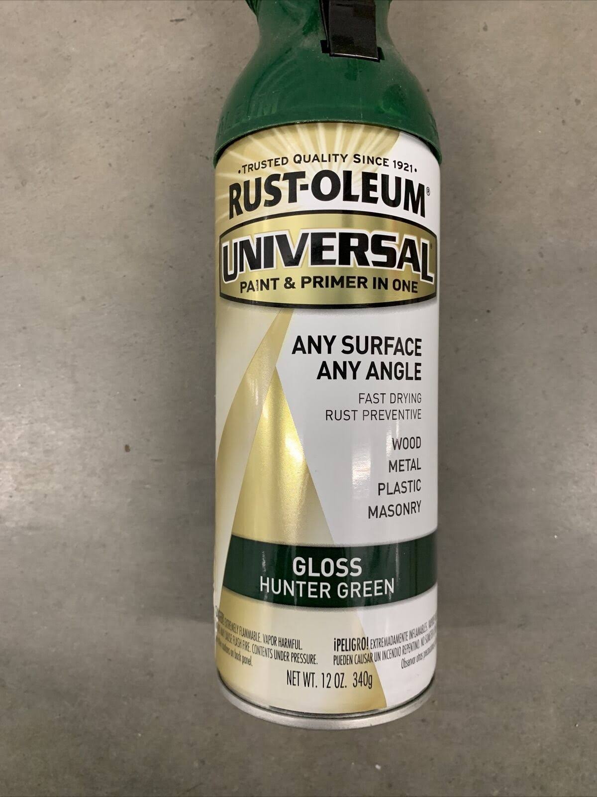 Rust-Oleum 245214 Universal Spray Paint 12 oz, Gloss Hunter Green