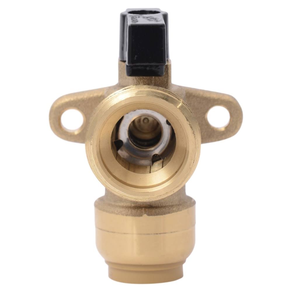 Sharkbite 1/2-in Push-to-Connect x 3/4-in Hose Thread Brass Quarter Turn Washing Machine Valve | 25560LFZ