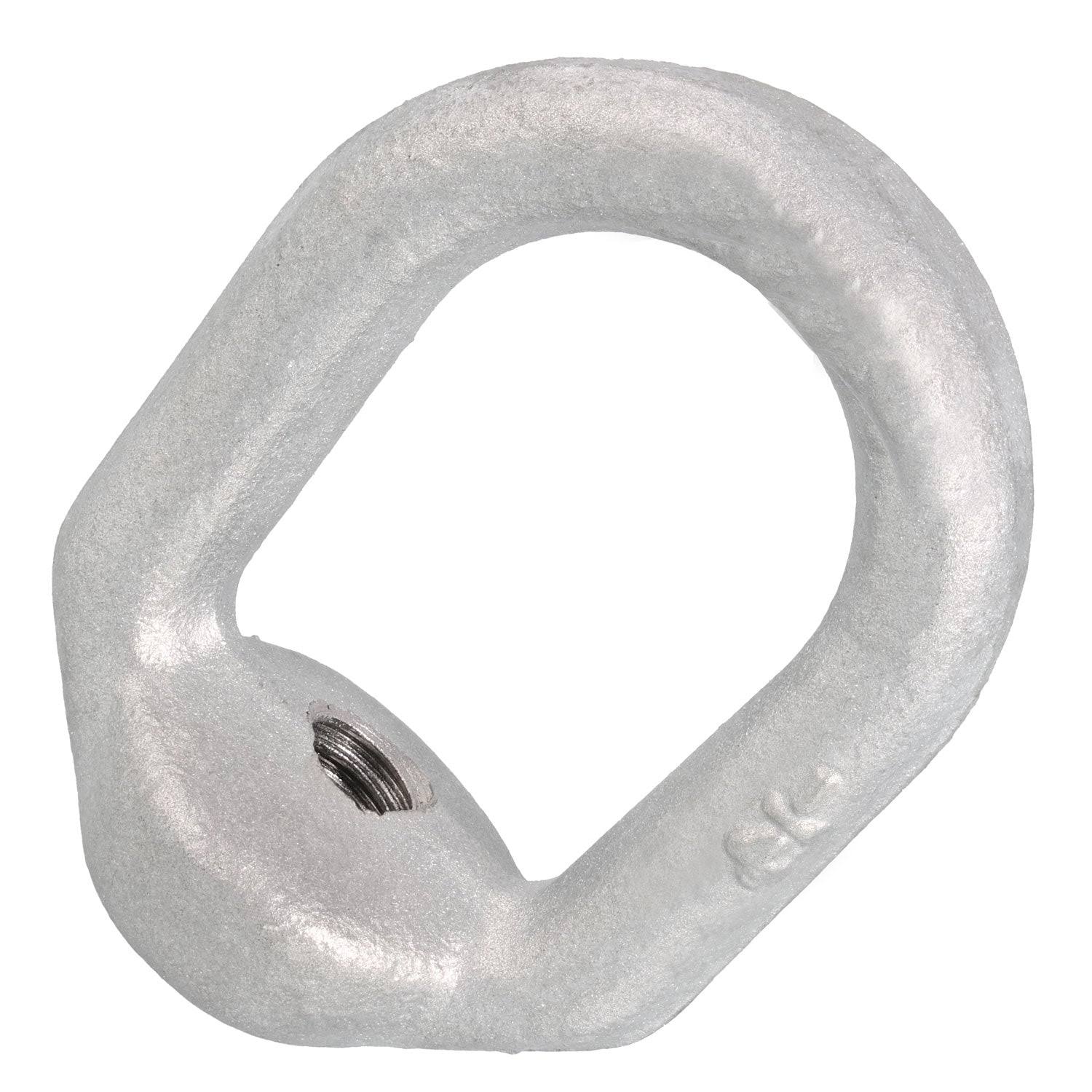 1/4 inch Hot Dipped Galvanized Eye Nut with 1/4 inch-20 UNC Tap, Silver