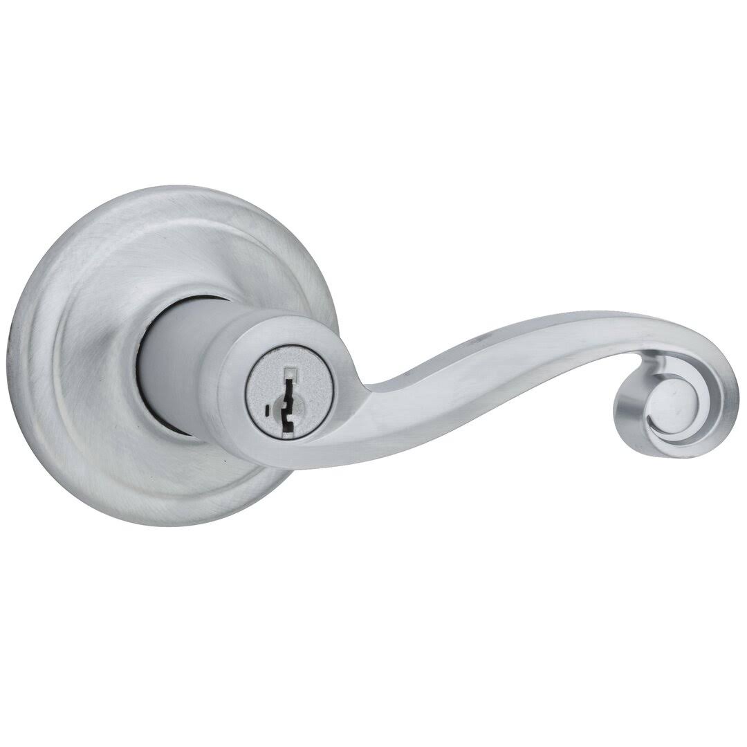 Kwikset 740LL-26DSV1 Lido Keyed Entry Lever Satin Chrome