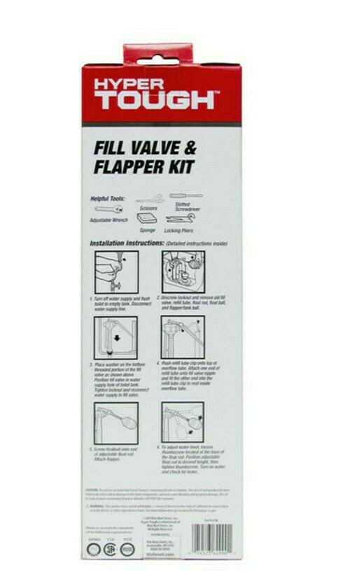 Hyper Tough Complete Toilet Repair Kit with Fill Valve and Flapper
