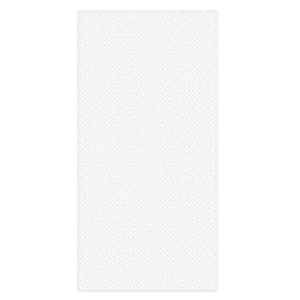 Veranda 4 ft. x 8 ft. White Privacy Diamond Vinyl Lattice- Framed