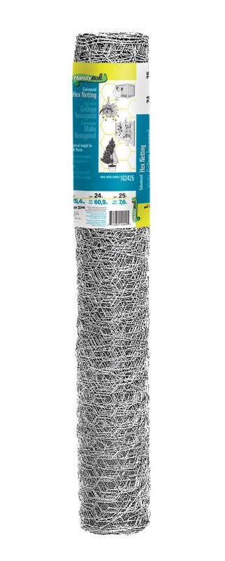 Origin Point 162425 20-Gauge Handyroll Galvanized Hex Netting, 25-Foot x 24-Inch With 1-Inch Openings