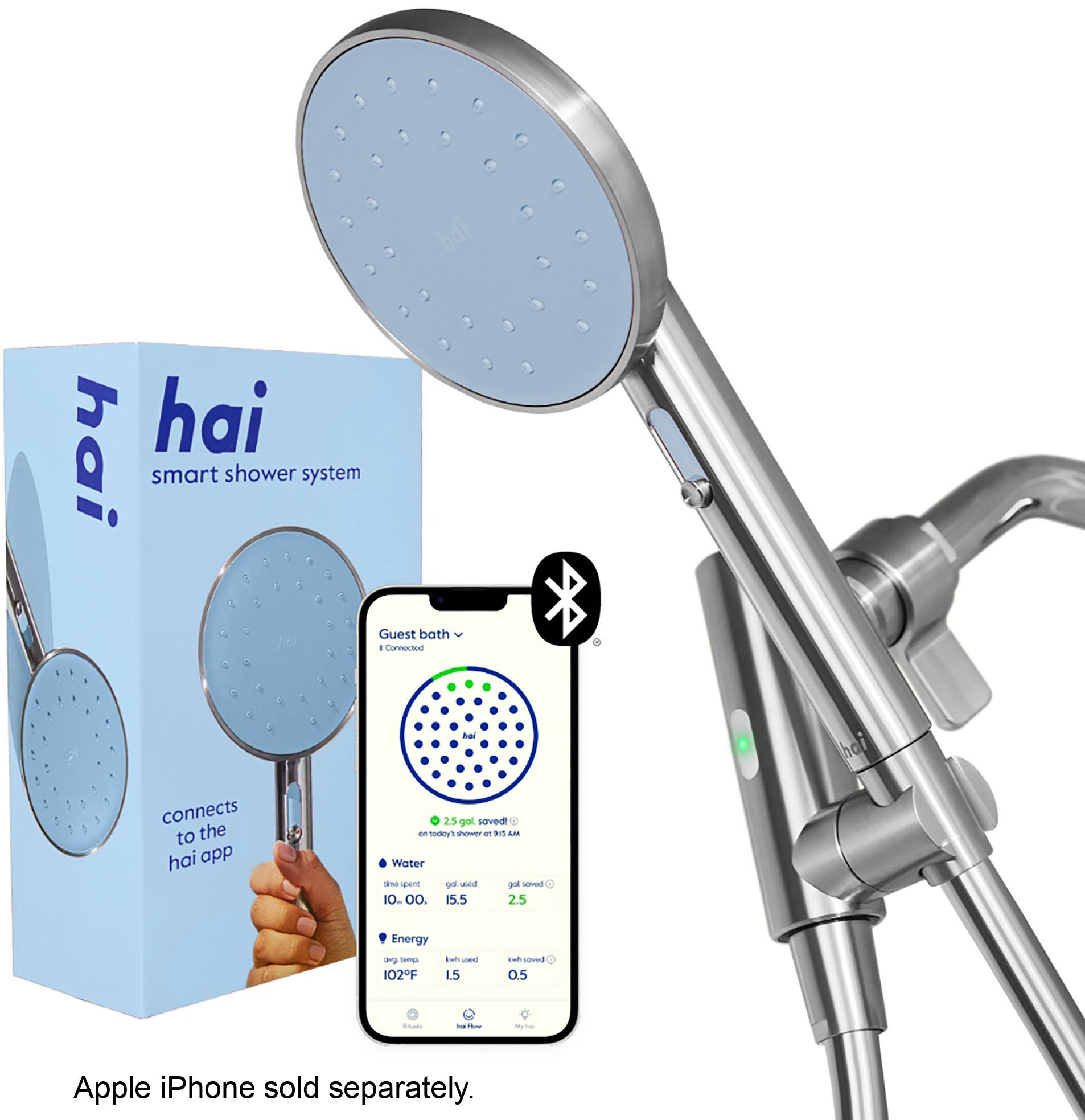 Hai- Smart 1.8 GPM Handheld Showerhead- Surf